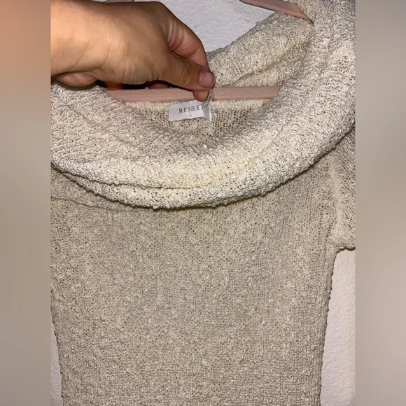 Meshki Giselle Off Shoulder Cowl Neck Dress M - Picture 5 of 8